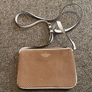Brown Woven Crossbody Bag